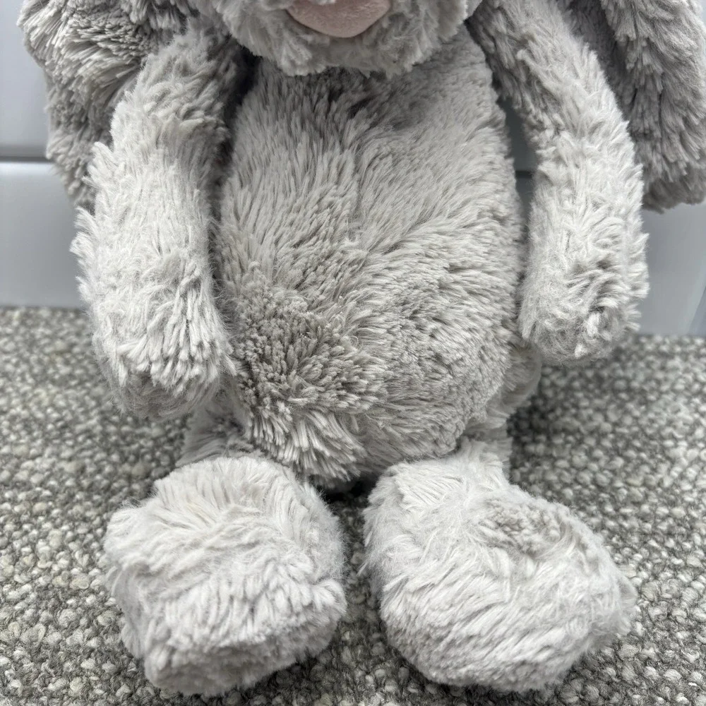 Jellycat Medium Bashful Grey Bunny Plush Stuffed Animal 11.5 Preowned Rabbit HG6